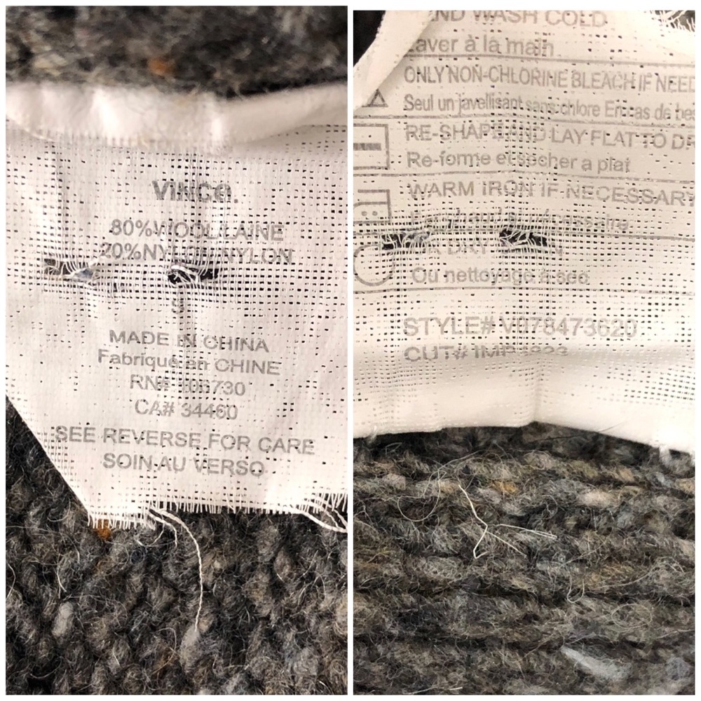 VINCE Mélange Marled Turtleneck Heather Sweater - Picture 8 of 8